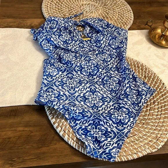 Maar Blue Patterned Swimsuit